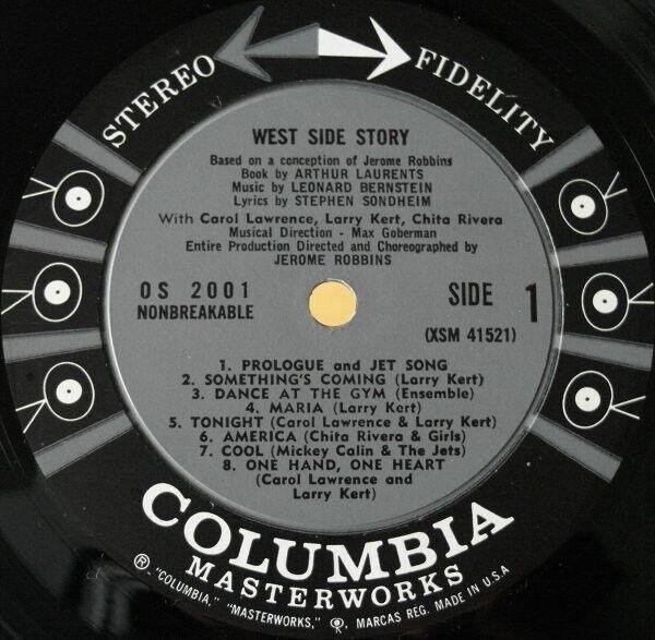 West Side Story Original Broadway Cast 1962-63 OS-2001 L3