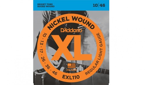 D'Addario EXL110 Nickel Wound Electric Guitar Strings Regular Light 10-46