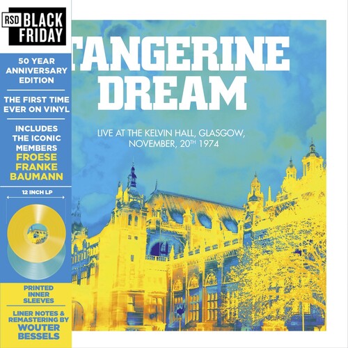 Tangerine Dream -  Live at the Kelvin Hall, Glasgow 1974: 50 Anniversary Edition (RSD) Red (Colored Vinyl, Blue, Yellow, Bonus Track, Deluxe Edition)