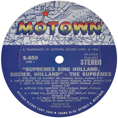 The Supremes : Supremes Sing Holland▪Dozier▪Holland (LP, Album)