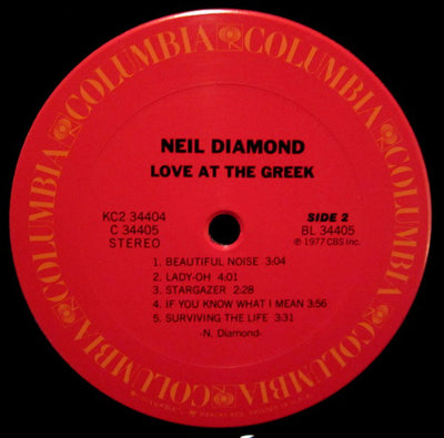 Neil Diamond : Love At The Greek: Recorded Live At The Greek Theatre (2xLP, Album)